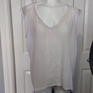 Aritzia Babaton Line & Silk Pale Pink Sleeveless Top